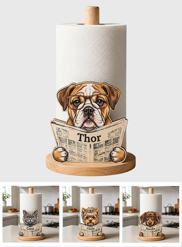 Individuelle Fotozeitung - Personalisierter Hundeküchenrollenhalter