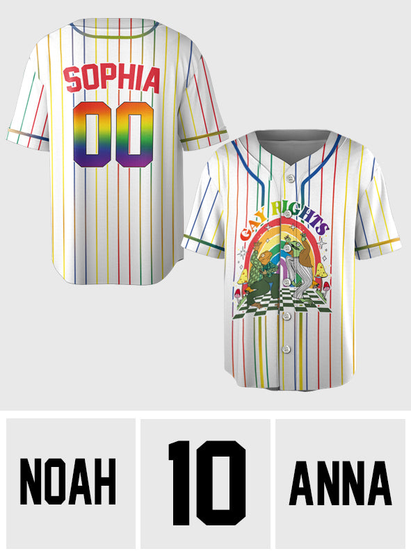 Gay Right - Personalisiertes LGBT-Unterstützungs-Baseballtrikot