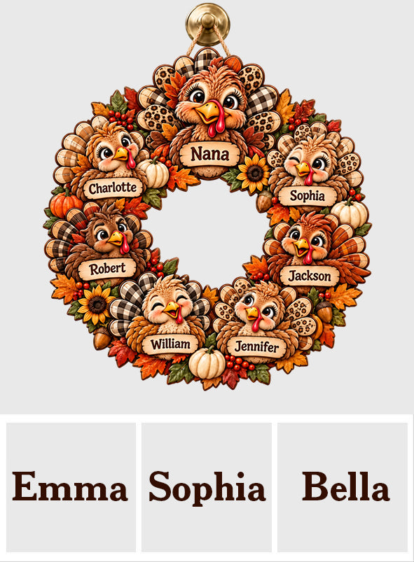 Thanksgiving - Personalized Grandma Custom Shaped Wood Sign
