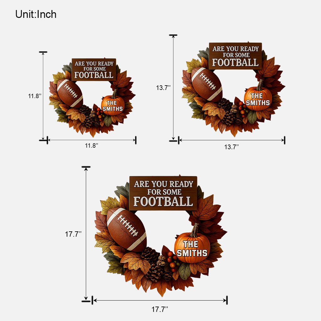Are You Ready For Some Football - Personalized Football Custom Shaped Wood Sign