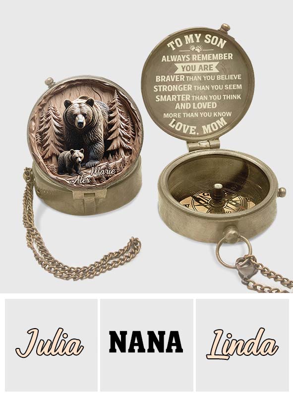 Mama Bear - Personalized Mother Compass