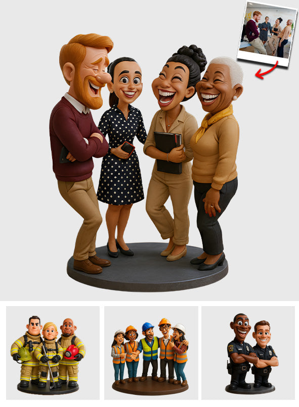 Funny Gift Caricature Style - Personalized Colleague Custom Shaped Acrylic Plaque