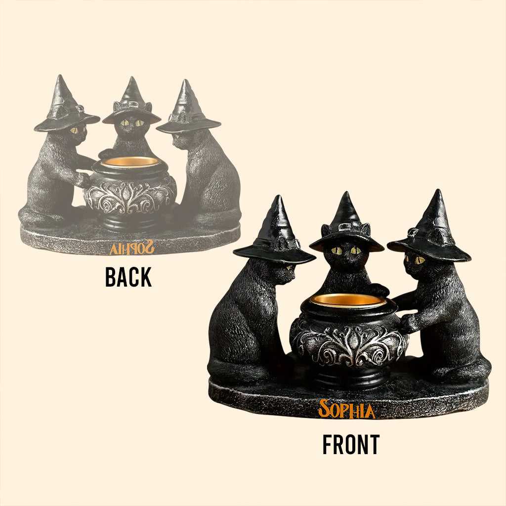 Witch Cat - Personalized Black Cat Custom Shaped Acrylic Plaque