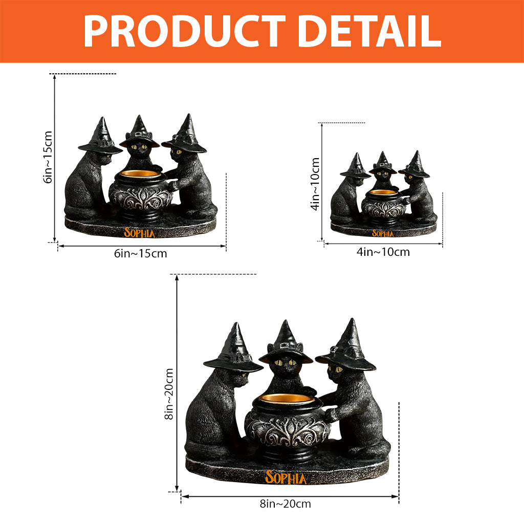Witch Cat - Personalized Black Cat Custom Shaped Acrylic Plaque