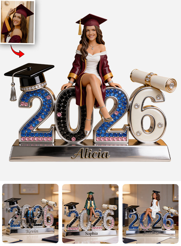 Custom Any Photo, Class Of 2026 - Personalized Graduation Custom Shaped Acrylic Plaque