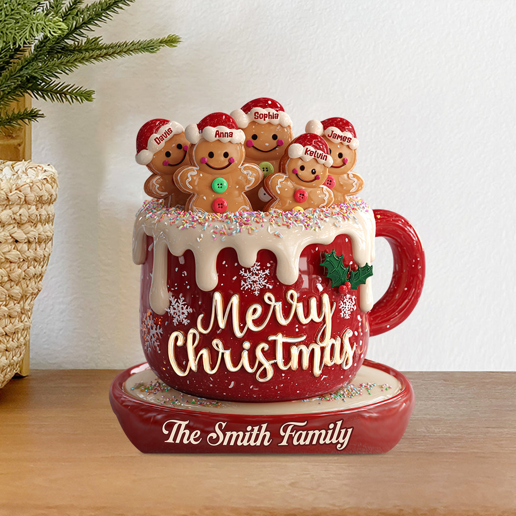 Merry Christmas - Personalized Family Custom Shaped Acrylic Plaque