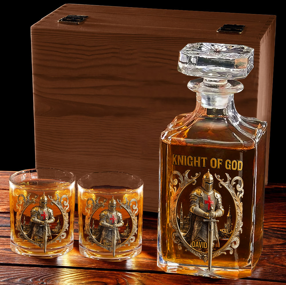 Knight Of God - Personalized Christian Whiskey Glass