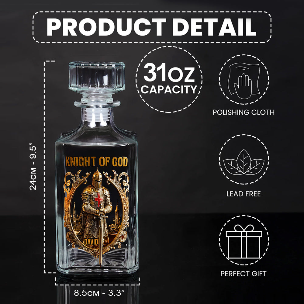 Knight Of God - Personalized Christian Whiskey Glass