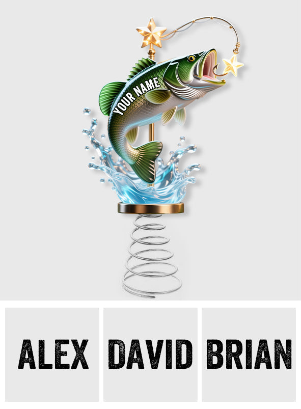 Perfect Christmas Gift For Fishing Lovers - Personalized Fishing LED Light Tree Topper