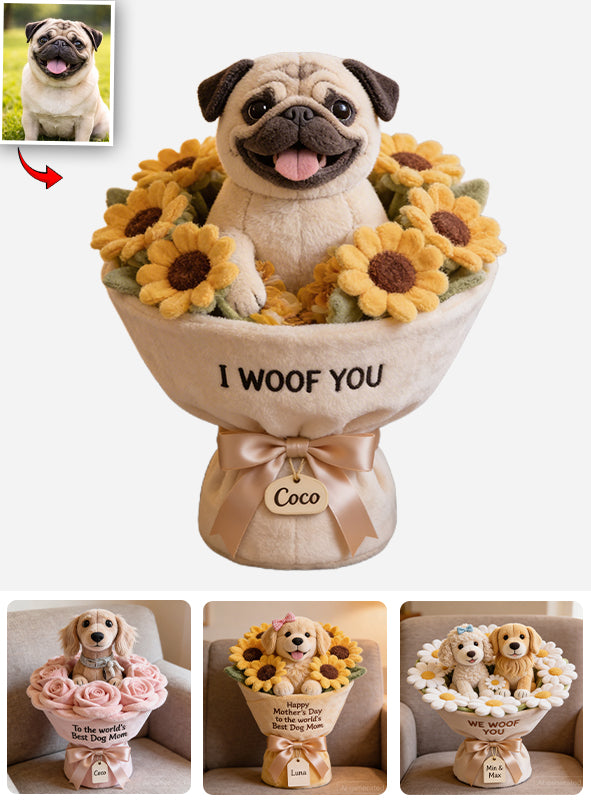 From Fur With Love - Perfect Mother's Day Gift - Personalized Dog Premium Faux Fur Pillow