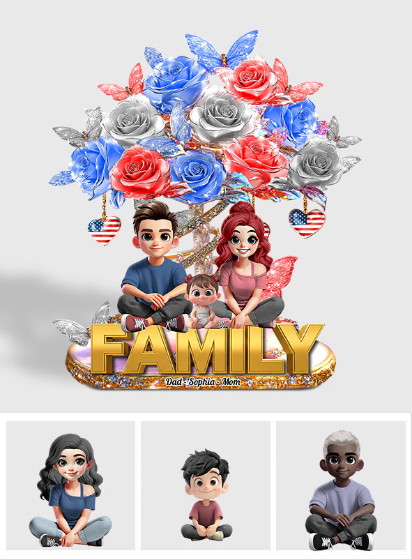 Family Forever - Personalized Family Custom Shaped Acrylic Plaque