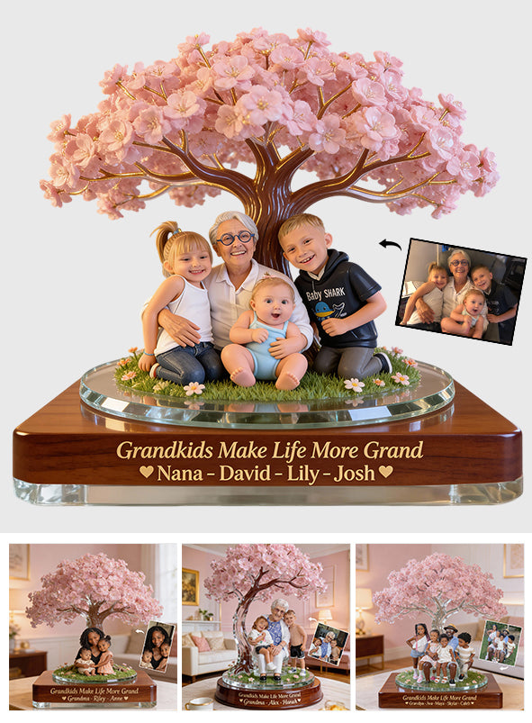 Grandkids Make Life More Grand - Personalized Grandma Custom Shaped Acrylic Plaque