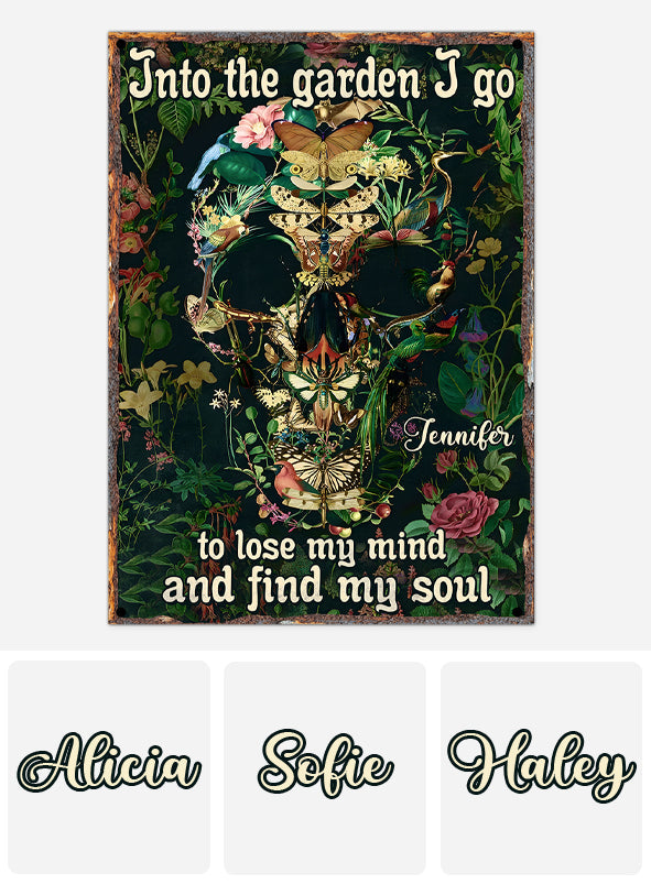 Boho Skull - Personalized Skull Rectangle Metal Sign