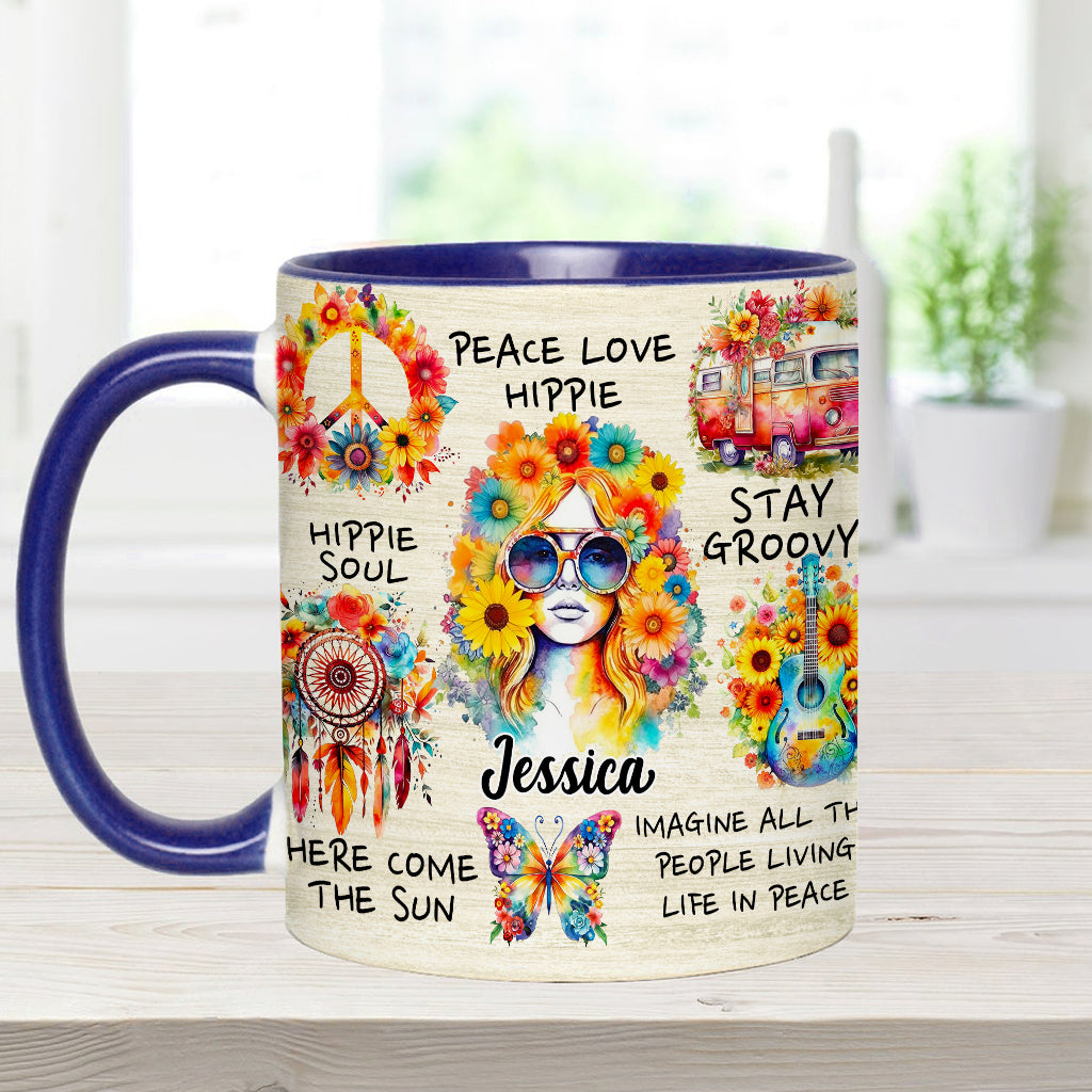 Hippie Soul - Personalized Hippie Accent Mug
