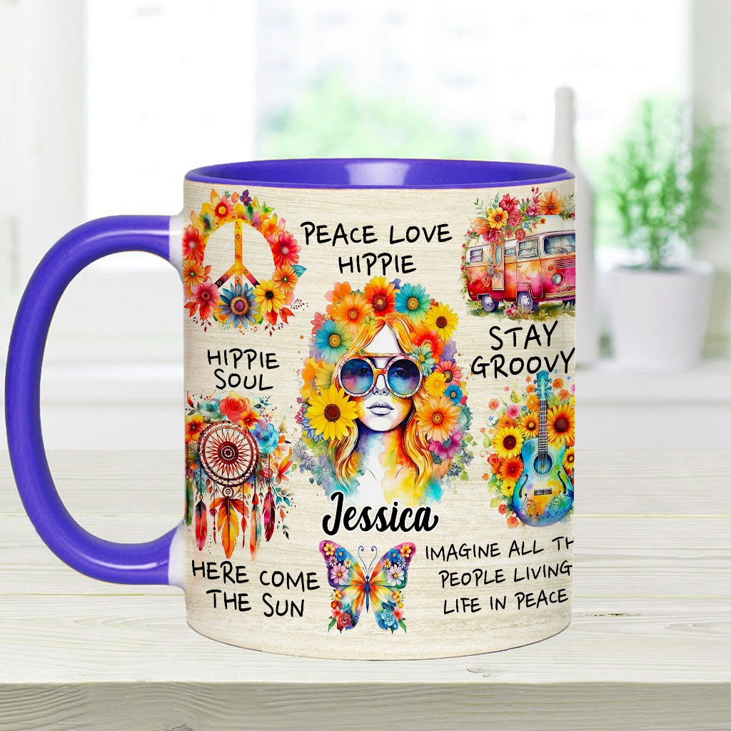 Hippie Soul - Personalized Hippie Accent Mug