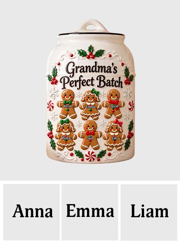 Grandma's Perfect Batch - Personalized Grandma Cookie Jar
