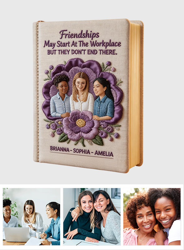 Custom From Photo, Flower - Personalized Colleague Leather Journal