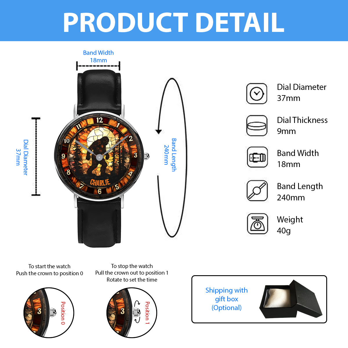 Sasquatch - Personalized Camping Hand Watch