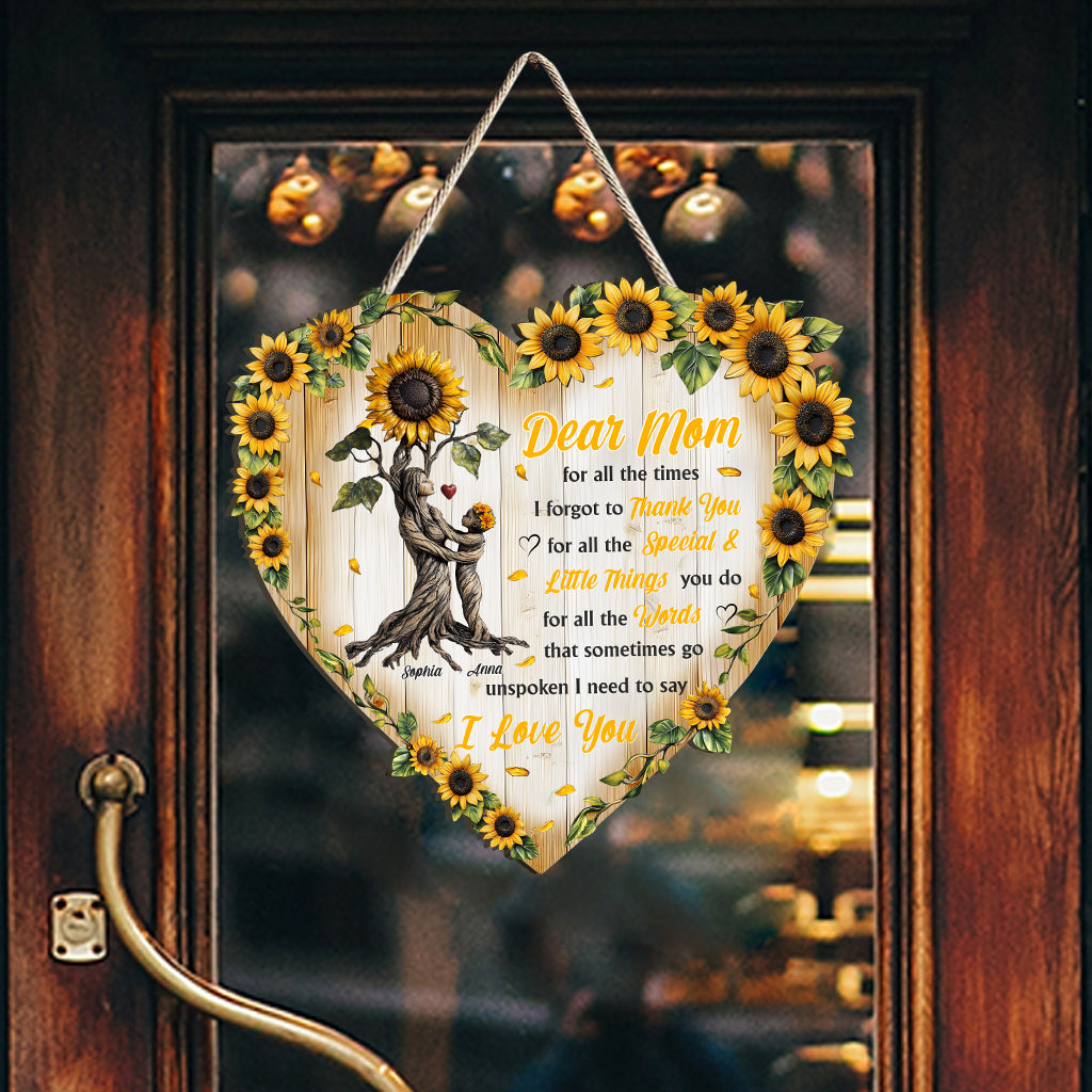 To My Mom - Personalized Mother Custom Shaped Wood Sign