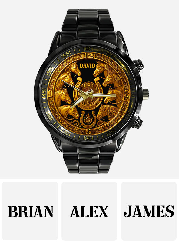 Golden Horse - Personalized Horse Hand Watch