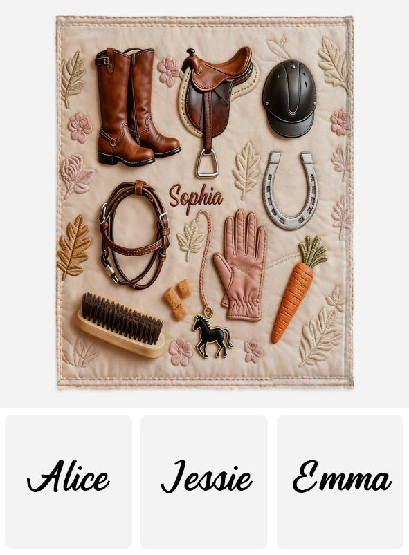 Love Horses - Personalized Horse Blanket