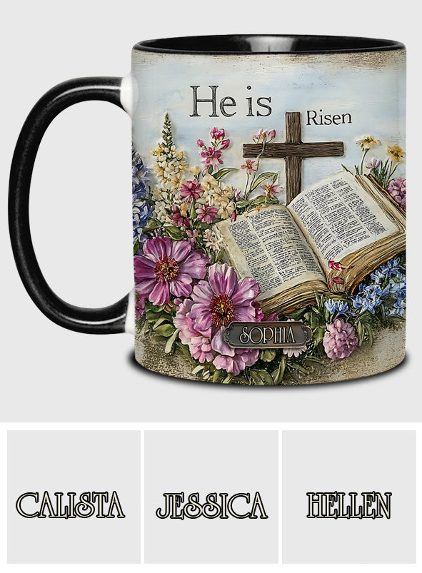 He Is Risen - Personalized Christian Accent Mug