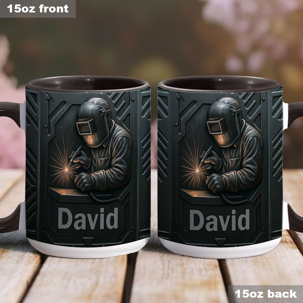 Cool Welder Men - Personalized Welder Accent Mug