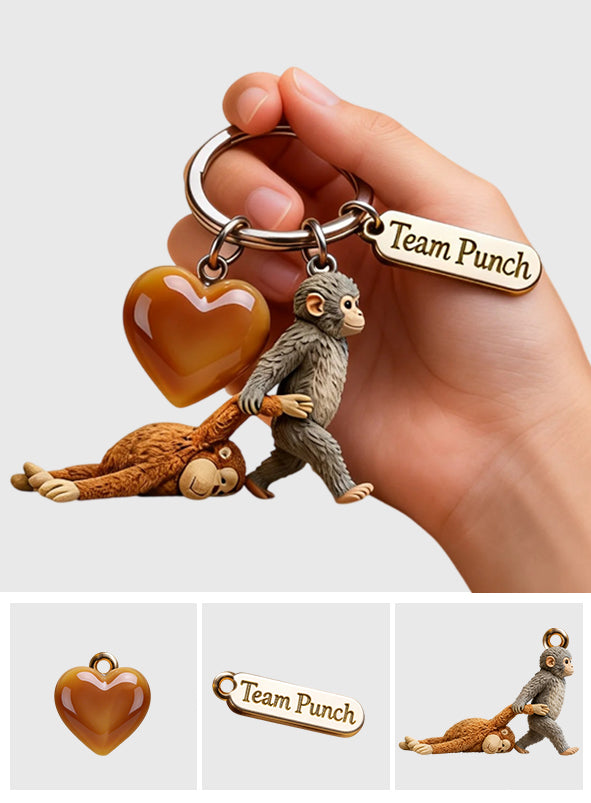 Team Punch - Monkey Lover Keychain With Charms