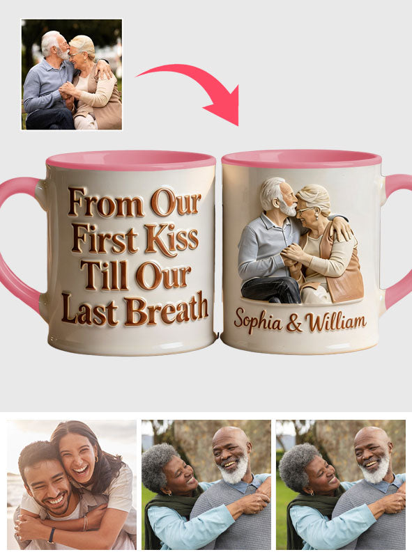 Custom From Any Photo - Personalized Couple Set Accent Mug with Acrylic Stirrers