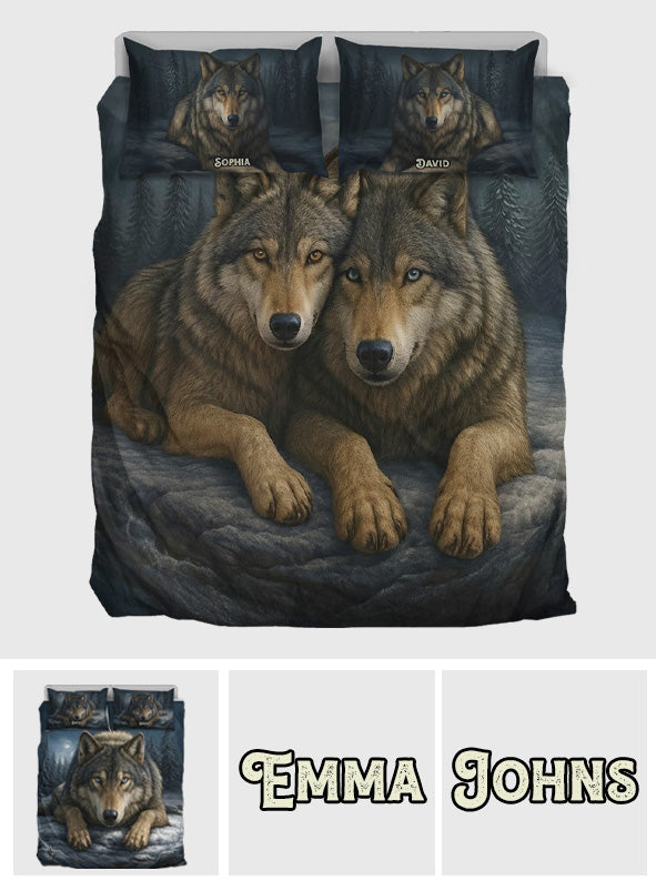 Wolf Lover - Personalized Wolf Quilt Set