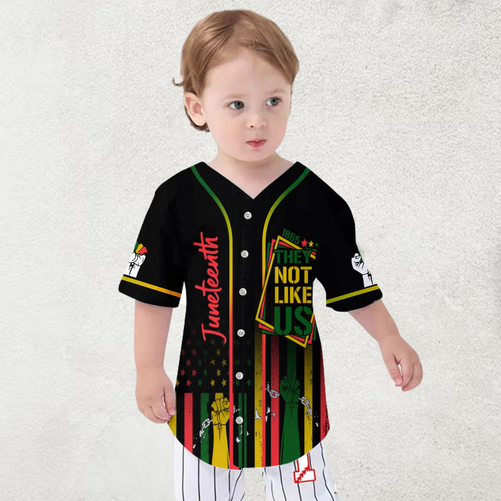 They Not Like Us - Personalized Juneteenth Baseball Jersey