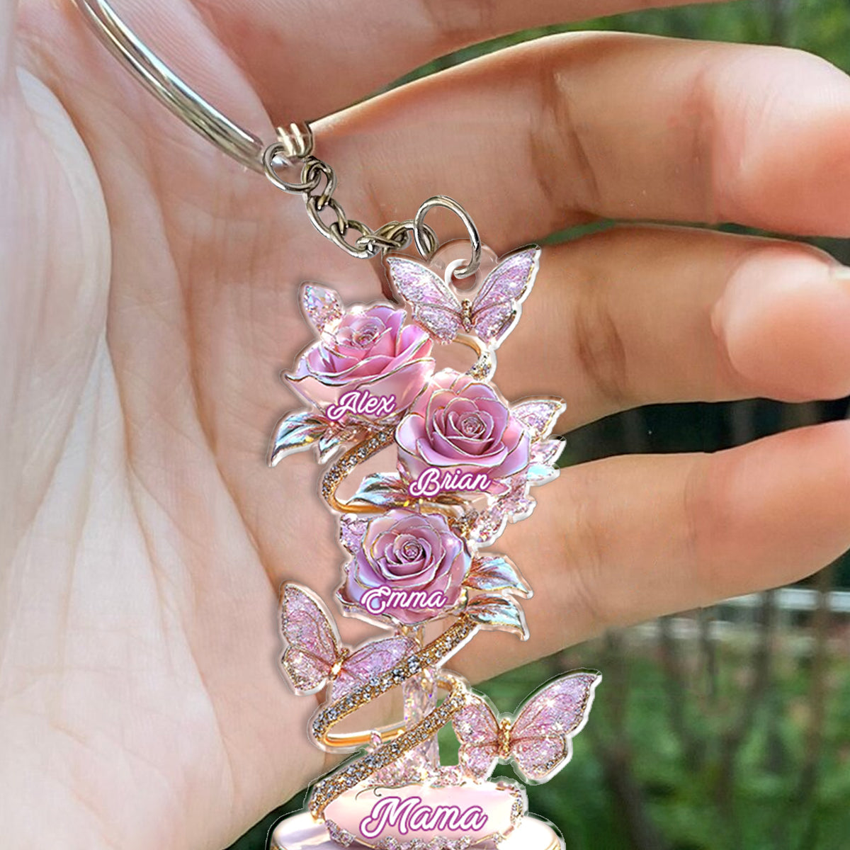 My Garden Gift For Mom, Grandma - Personalized Mother Keychain