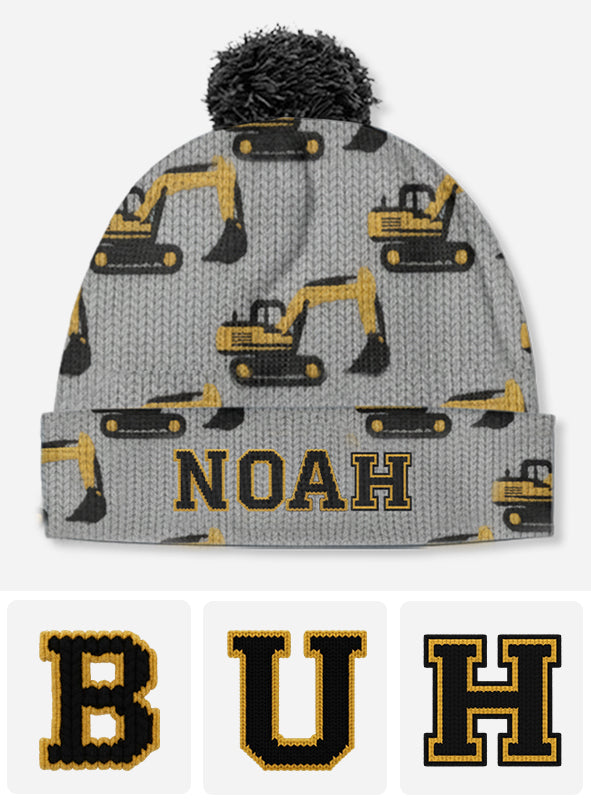 Cool Initial Name Letter Pefect Gift For Kids - Personalized Kid Beanie Hat