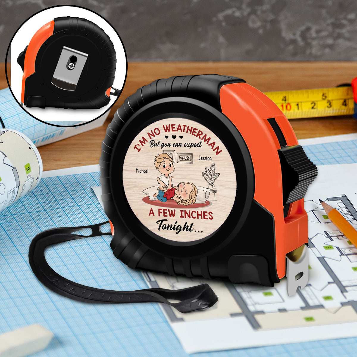 A Few Inches - Personalized Couple Measure Tape