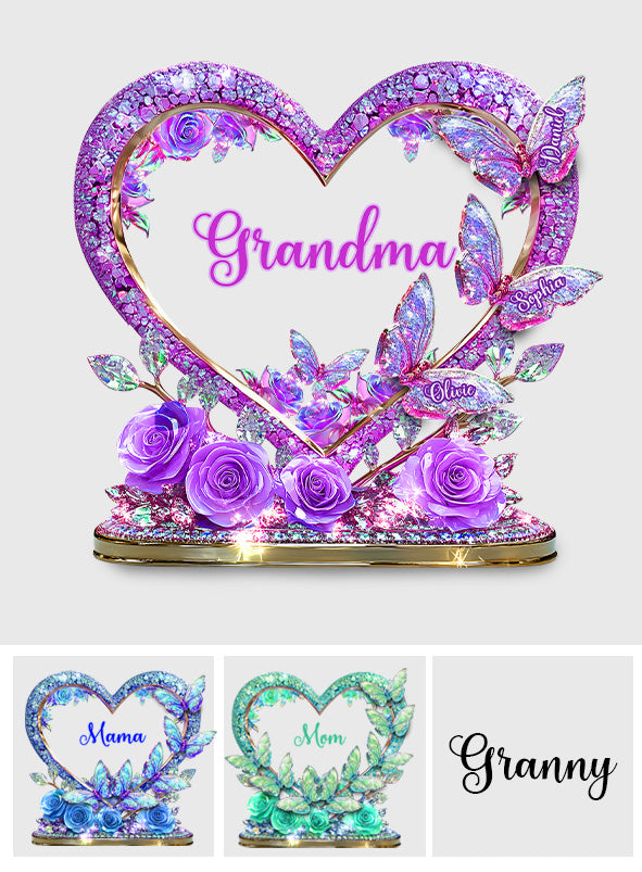 Blessed To Be Called Grandma Mom - Personalized Grandma Custom Shaped Acrylic Plaque