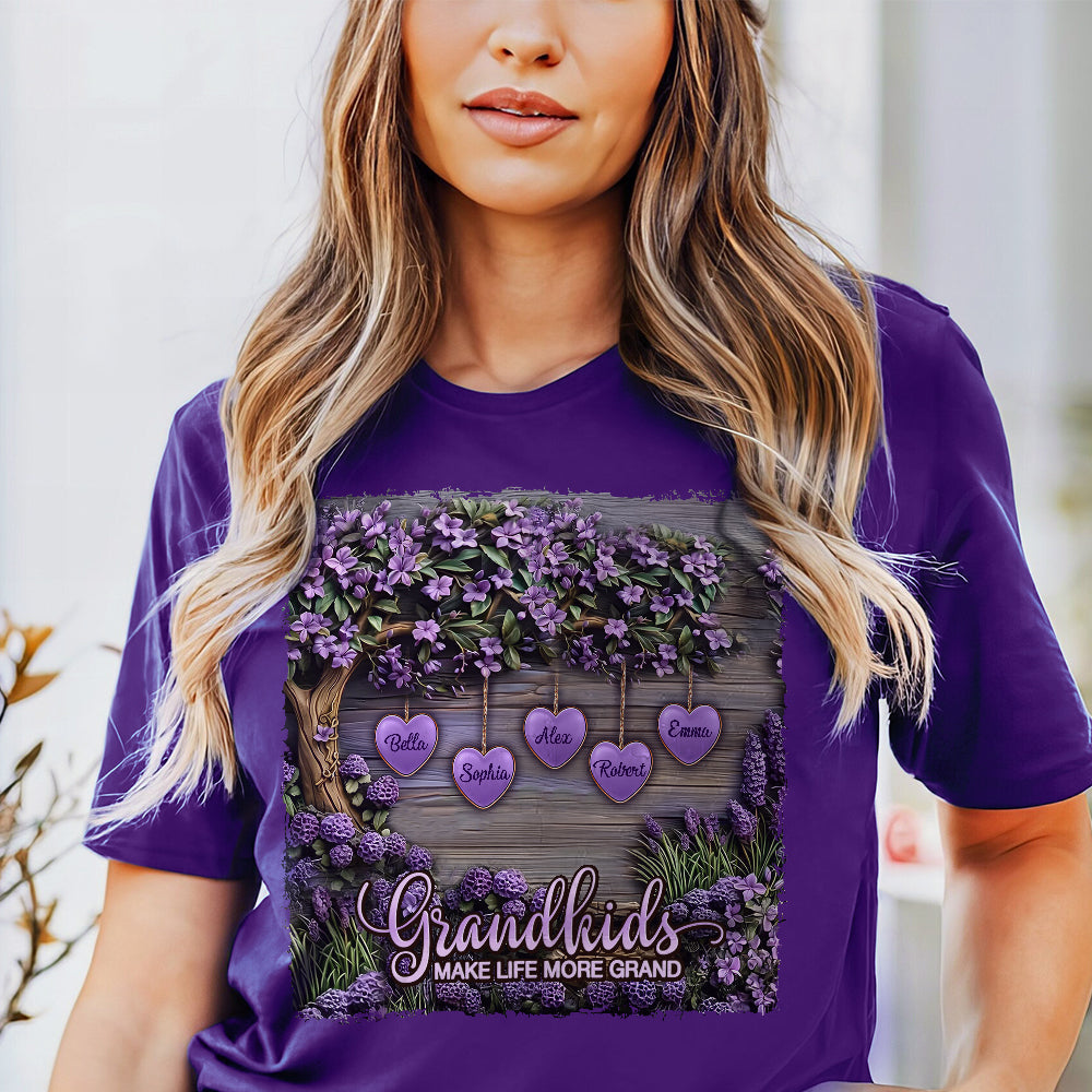 Grandkids Make Life More Grand - Personalized Grandma T-shirt And Hoodie