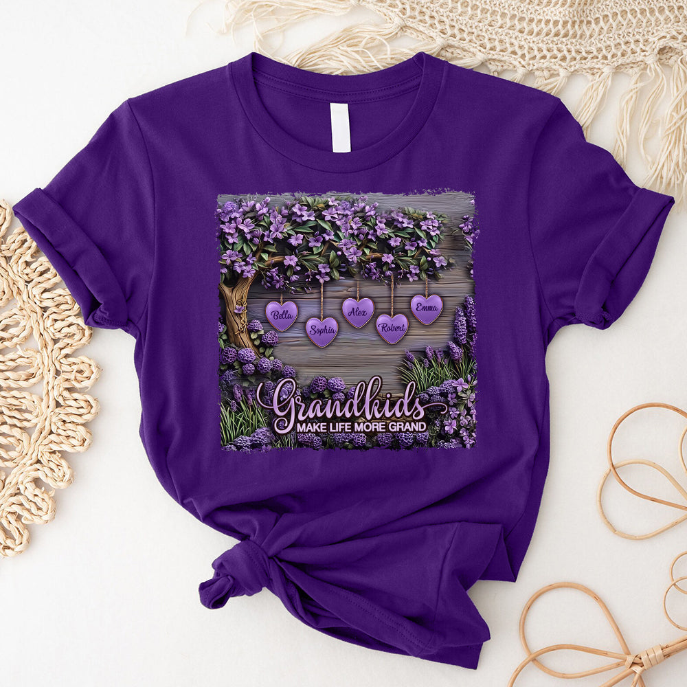 Grandkids Make Life More Grand - Personalized Grandma T-shirt And Hoodie