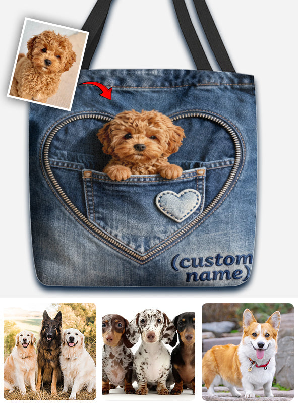 I Love My Dogs - Personalized Dog Tote Bag
