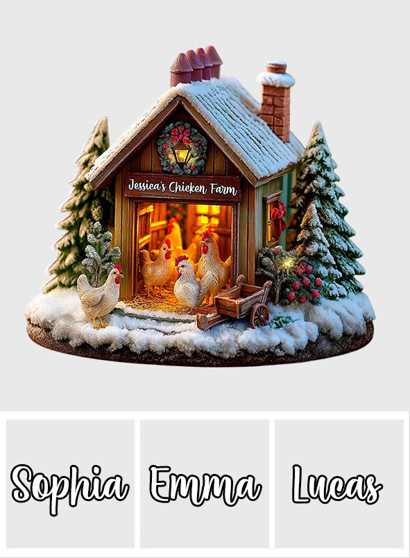 Chicken Lovers Gift - Personalized Chicken Custom Shaped Acrylic Plaque