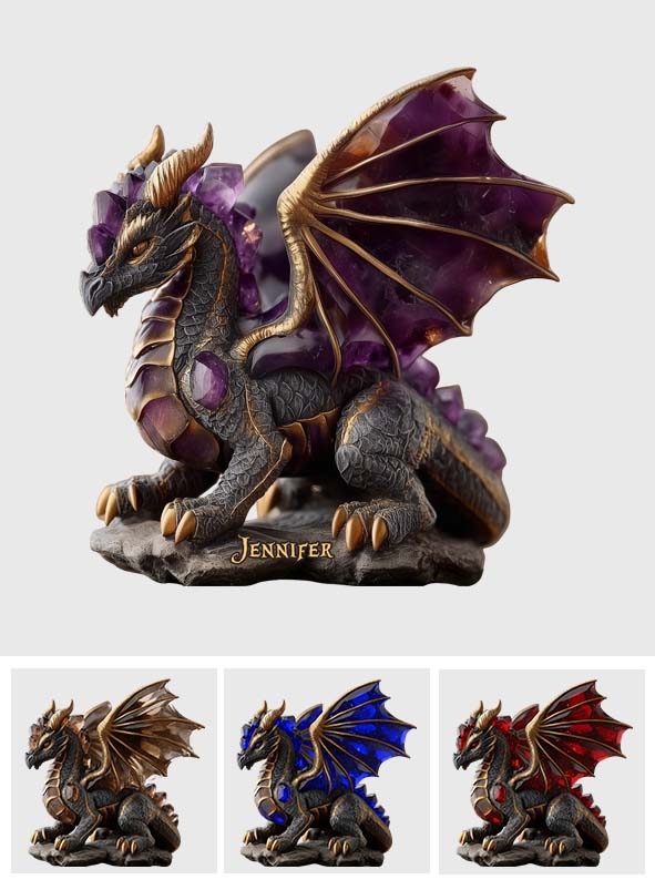 Amethyst/ Rose Quartz/ Ruby/... Style Dragon - Personalized Dragon Custom Shaped Acrylic Plaque