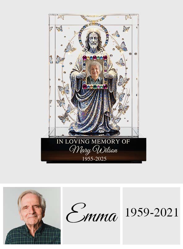 Forever In Our Hearts - Personalized Memorial Custom Shaped Acrylic Plaque