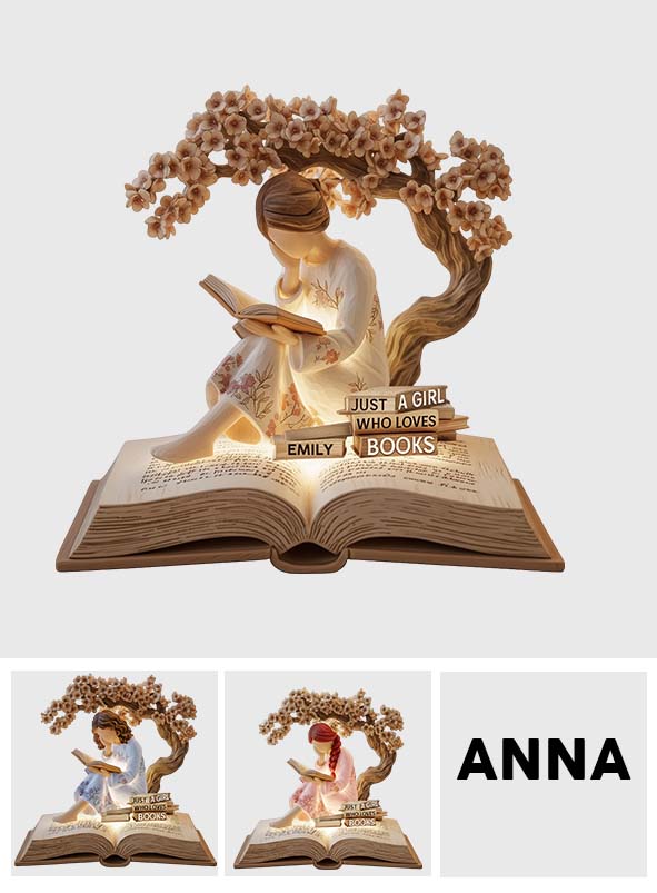 Just A Girl Who Loves Books - Personalized Book Custom Shaped Acrylic Plaque