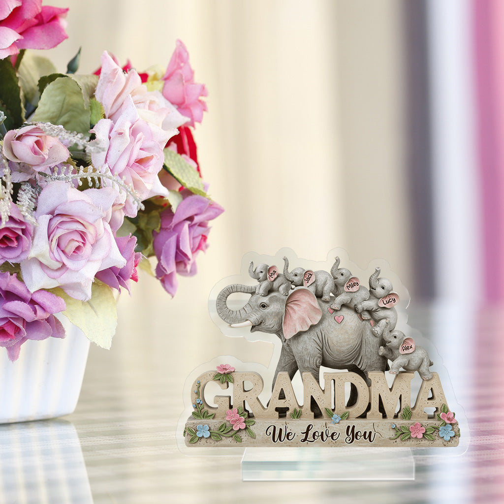 We Love You - Personalized Mother Custom Shaped Acrylic Plaque