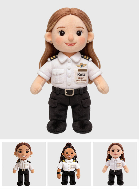 Follow Your Dream - Personalized Pilot Premium Faux Fur Pillow