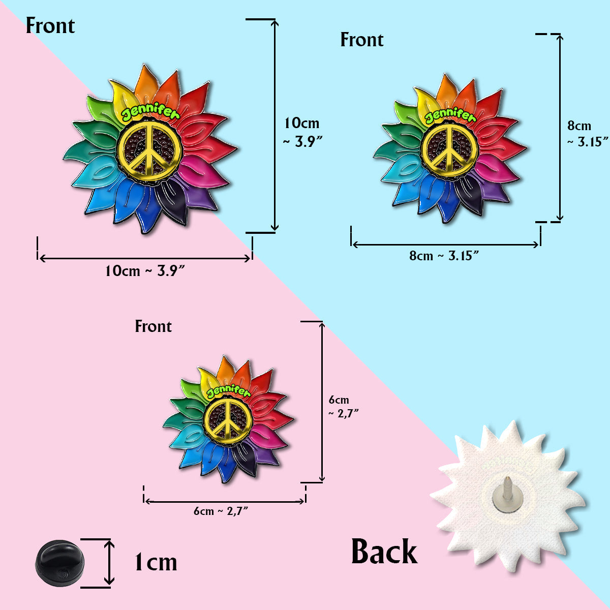 Hippie Soul - Personalized Hippie Pin
