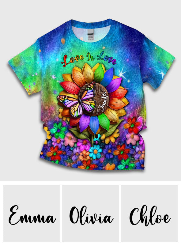 Liebe ist Liebe – Personalisiertes LGBT-Unterstützungs-Shirt