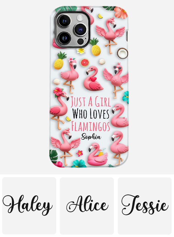 Coque de téléphone personnalisée « Flamants roses » avec motif intégral flamants roses