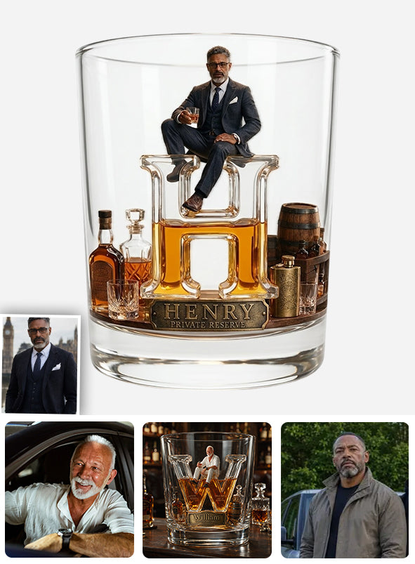 Whiskey, Bourbon - Personalisierbares Whisky Glas