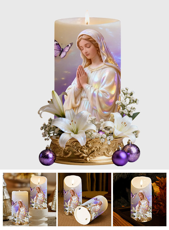 Our Lady Eternal Glow - Christian Flameless Candle