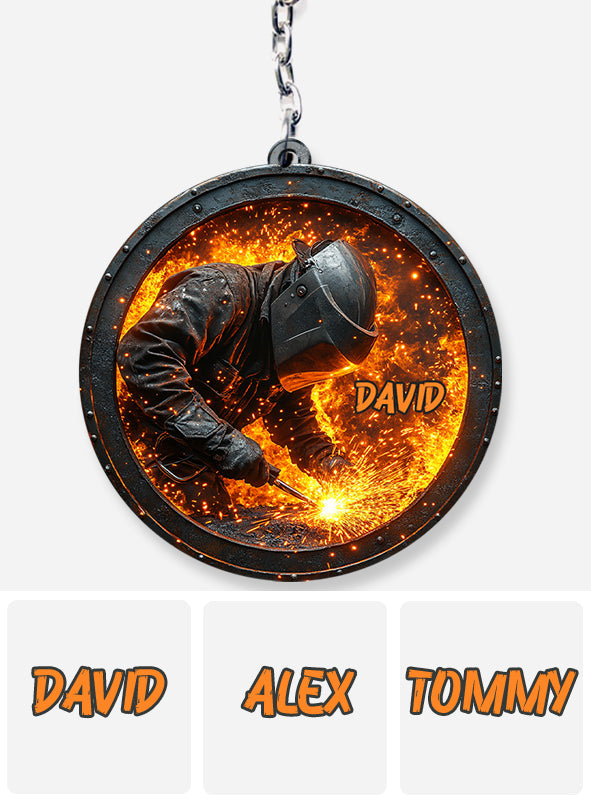 Gift For Welder Man - Personalized Welder Keychain